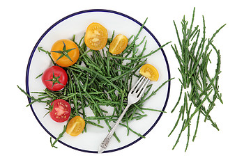 Image showing Samphire and Tomato Health Food