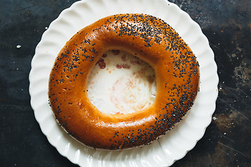 Image showing Bagel with poppy seeds 