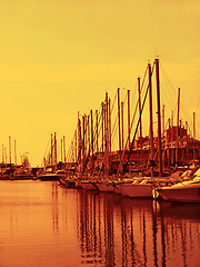 Image showing boats in harbor