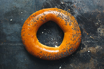 Image showing Bagel with poppy seeds