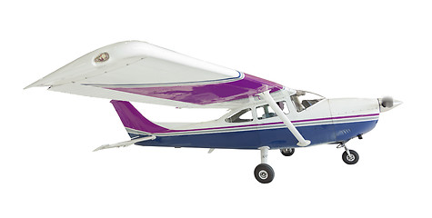 Image showing Cessna 172 Single Propeller Airplane On White