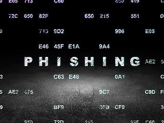 Image showing Privacy concept: Phishing in grunge dark room