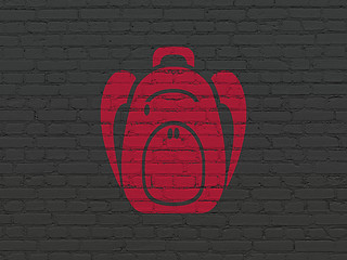 Image showing Education concept: Backpack on wall background