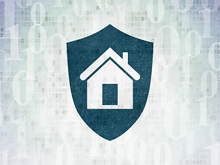 Image showing Business concept: Shield on Digital Paper background