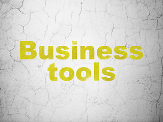 Image showing Business concept: Business Tools on wall background
