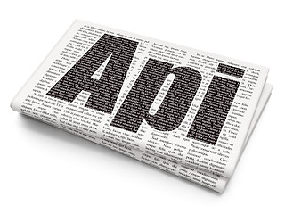 Image showing Software concept: Api on Newspaper background