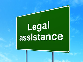 Image showing Law concept: Legal Assistance on road sign background