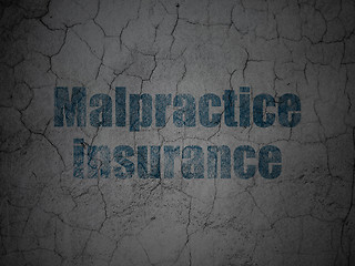 Image showing Insurance concept: Malpractice Insurance on grunge wall background