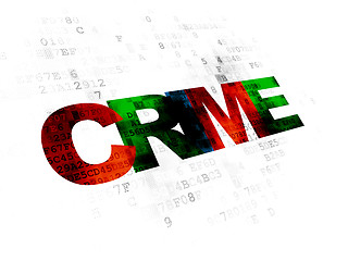 Image showing Security concept: Crime on Digital background