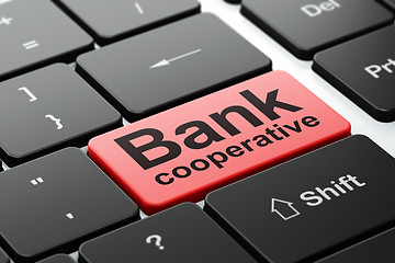 Image showing Currency concept: Bank Cooperative on computer keyboard background