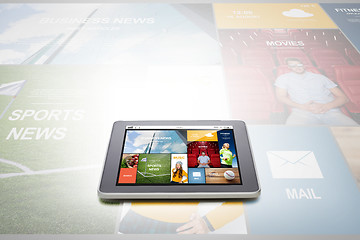 Image showing close up of tablet pc with news application