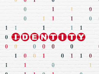 Image showing Security concept: Identity on wall background