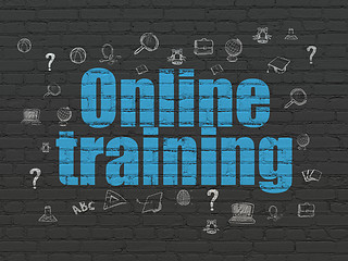 Image showing Education concept: Online Training on wall background