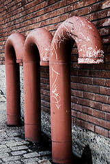 Image showing Red pipes