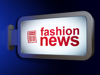 Image showing News concept: Fashion News and Newspaper on billboard background