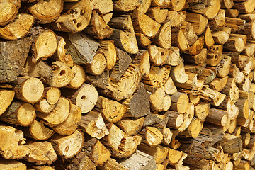 Image showing natural wooden logs 