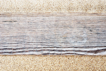 Image showing Wooden plank path