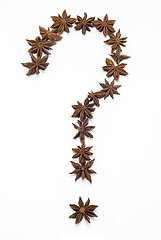 Image showing Question mark made of star anise