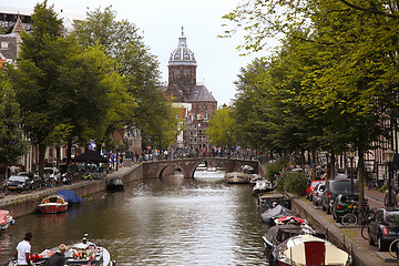Image showing AMSTERDAM, THE NETHERLANDS - AUGUST 16, 2015: View on Saint Nich