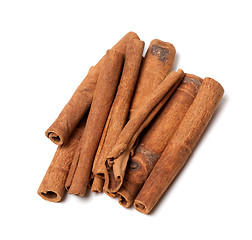 Image showing Cinnamon sticks on white