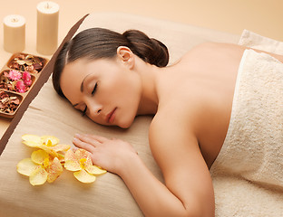 Image showing beautiful woman in spa salon