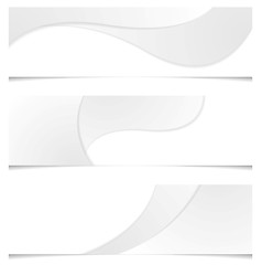 Image showing Abstract grey wavy banners