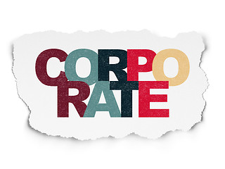 Image showing Business concept: Corporate on Torn Paper background