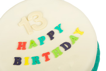 Image showing birthday cake with text happy birthday