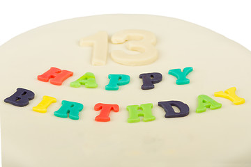 Image showing birthday cake with text happy birthday