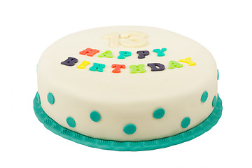 Image showing birthday cake with text happy birthday