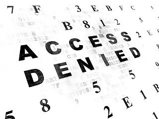 Image showing Privacy concept: Access Denied on Digital background