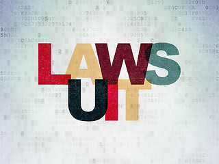 Image showing Law concept: Lawsuit on Digital Paper background