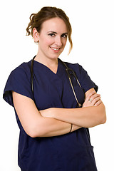 Image showing Brunette nurse