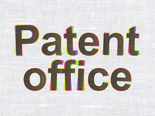 Image showing Law concept: Patent Office on fabric texture background