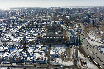 Image showing Aerial city view on residential district of Tyumen