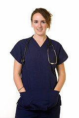Image showing Brunette nurse