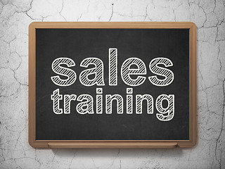 Image showing Advertising concept: Sales Training on chalkboard background