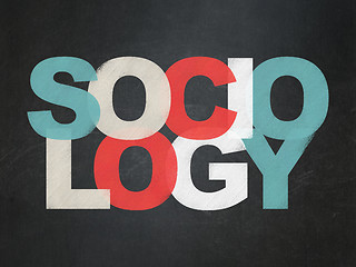 Image showing Studying concept: Sociology on School Board background