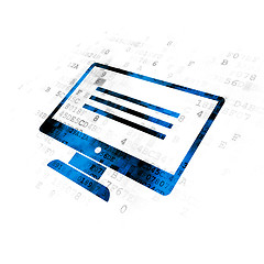 Image showing Web development concept: Monitor on Digital background