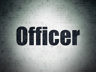 Image showing Law concept: Officer on Digital Paper background