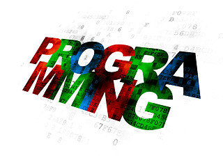 Image showing Database concept: Programming on Digital background