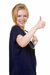 Image showing Nurse thumbs up