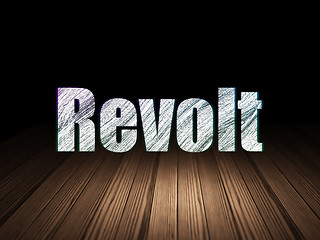 Image showing Political concept: Revolt in grunge dark room