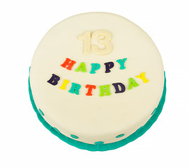 Image showing birthday cake with text happy birthday