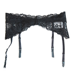 Image showing Black garter isolated 