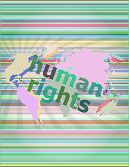 Image showing Law concept: words human rights on business digital background vector illustration