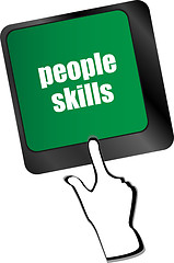 Image showing people skills words, message on enter key of keyboard