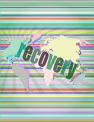 Image showing Information concept: word recovery on digital background vector illustration