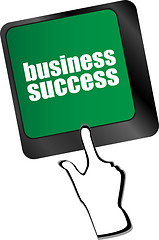 Image showing business success button on computer keyboard key