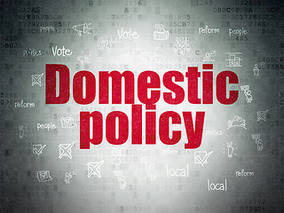 Image showing Politics concept: Domestic Policy on Digital Paper background